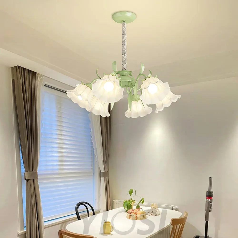Pastoral Flower Chandelier with 6/9 heads - Lily flower-1-Yiosilamp