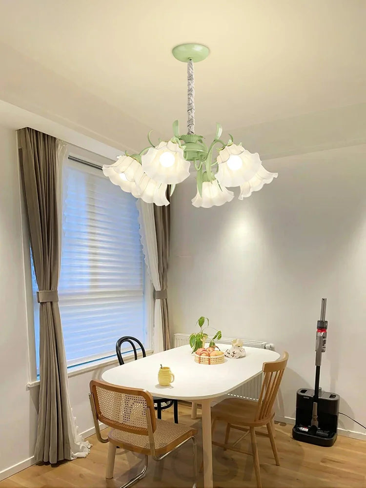 Pastoral Flower Chandelier with 6/9 heads - Lily flower-1-Yiosilamp