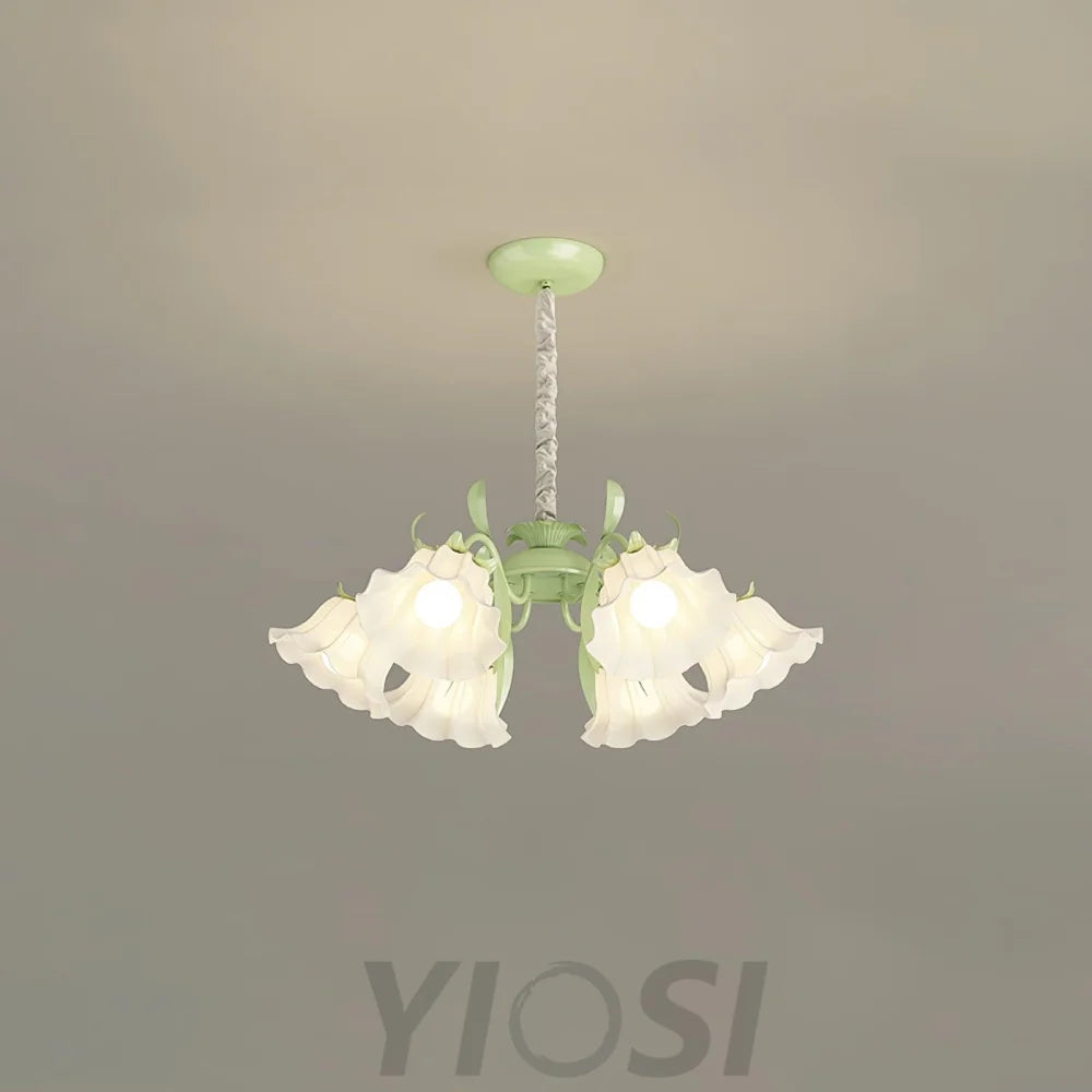 Pastoral Flower Chandelier with 6/9 heads - Lily flower-1-Yiosilamp