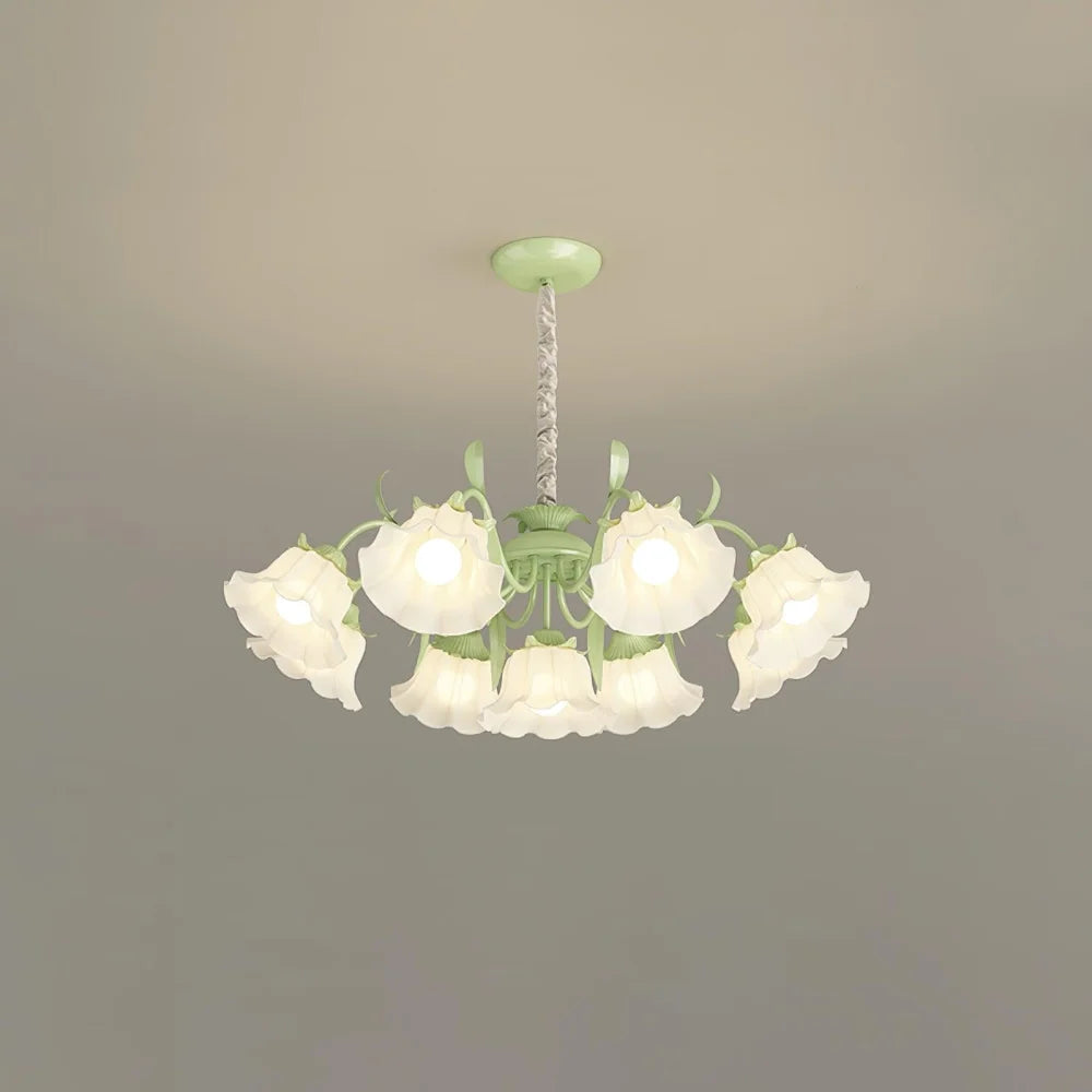 Pastoral Flower Chandelier with 6/9 heads - Lily flower-1-Yiosilamp