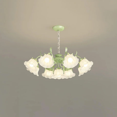 Pastoral Flower Chandelier with 6/9 heads - Lily flower-1-Yiosilamp