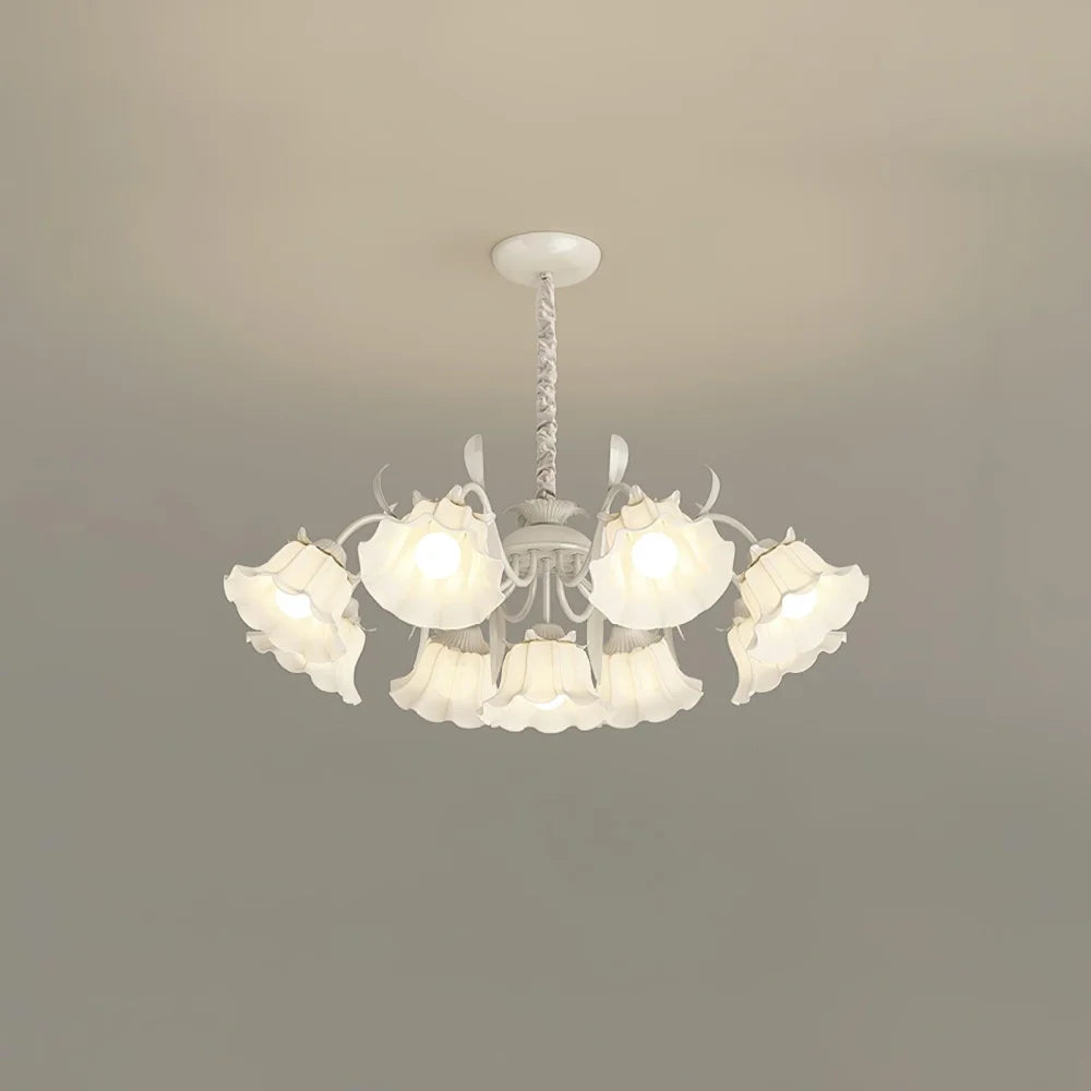 Pastoral Flower Chandelier with 6/9 heads - Lily flower-1-Yiosilamp