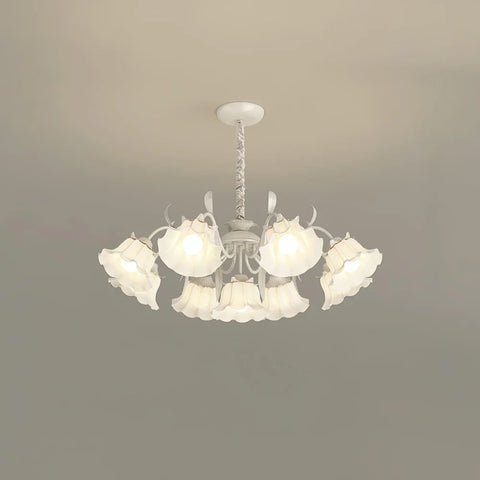 Pastoral Flower Chandelier with 6/9 heads - Lily flower-1-Yiosilamp