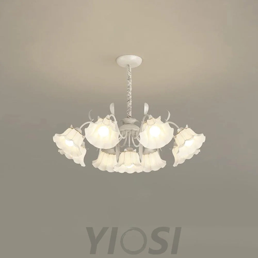 Pastoral Flower Chandelier with 6/9 heads - Lily flower-1-Yiosilamp