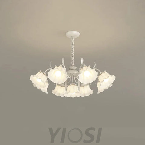 Pastoral Flower Chandelier with 6/9 heads - Lily flower-1-Yiosilamp