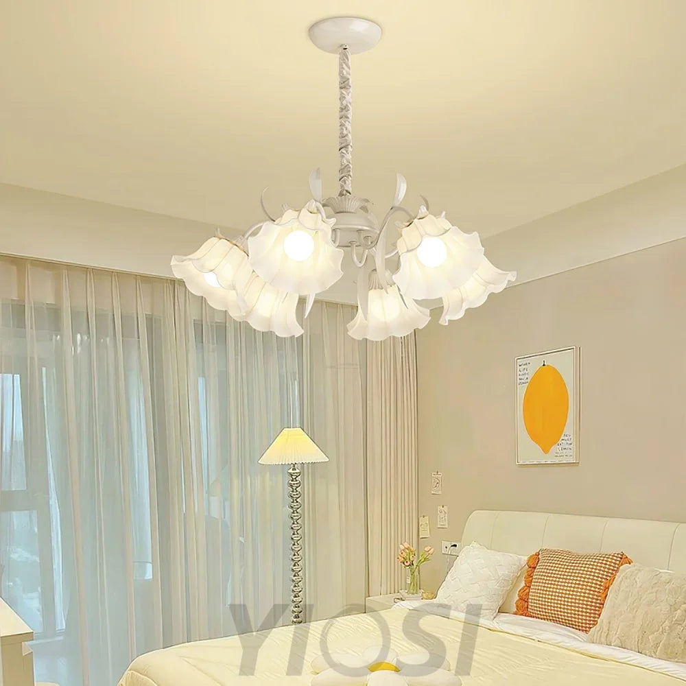 Pastoral Flower Chandelier with 6/9 heads - Lily flower-1-Yiosilamp