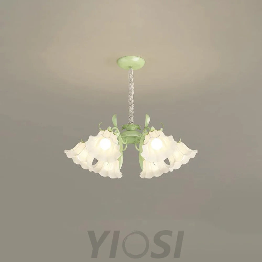 Pastoral Flower Chandelier with 6/9 heads - Lily flower-1-Yiosilamp
