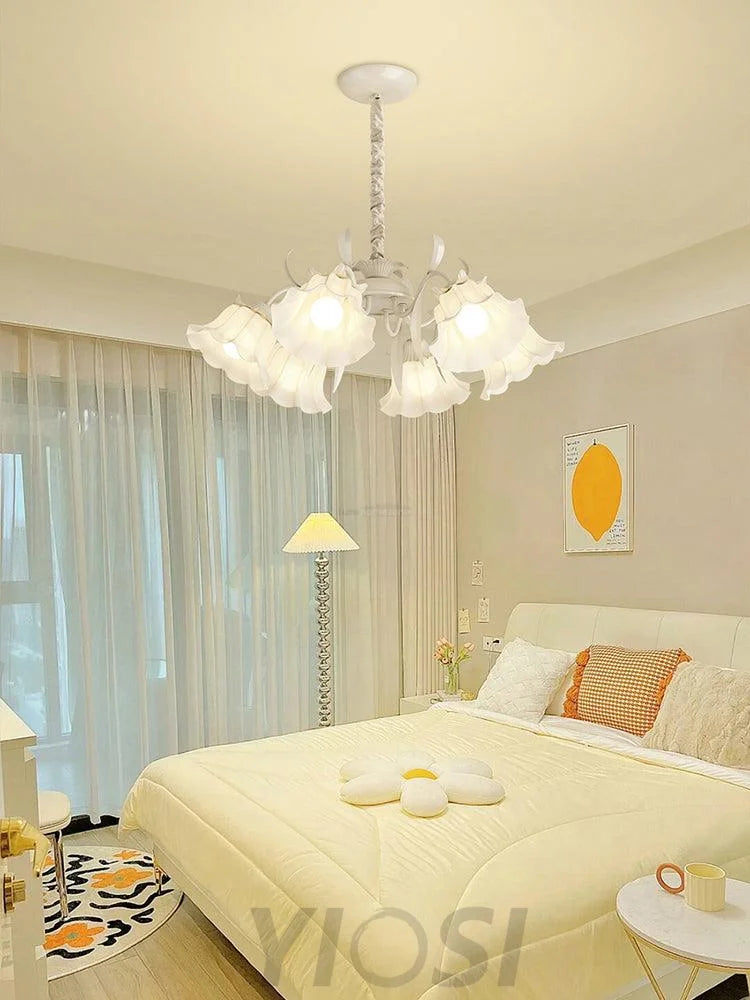 Pastoral Flower Chandelier with 6/9 heads - Lily flower-1-Yiosilamp
