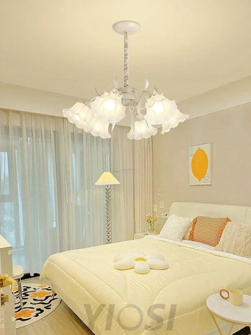 Pastoral Flower Chandelier with 6/9 heads - Lily flower-1-Yiosilamp