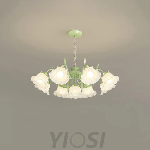 Pastoral Flower Chandelier with 6/9 heads - Lily flower-1-Yiosilamp