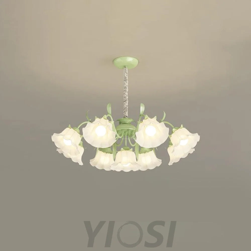 Pastoral Flower Chandelier with 6/9 heads - Lily flower-1-Yiosilamp