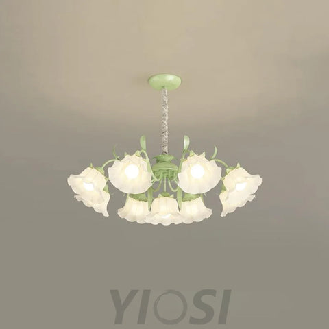Pastoral Flower Chandelier with 6/9 heads - Lily flower-1-Yiosilamp