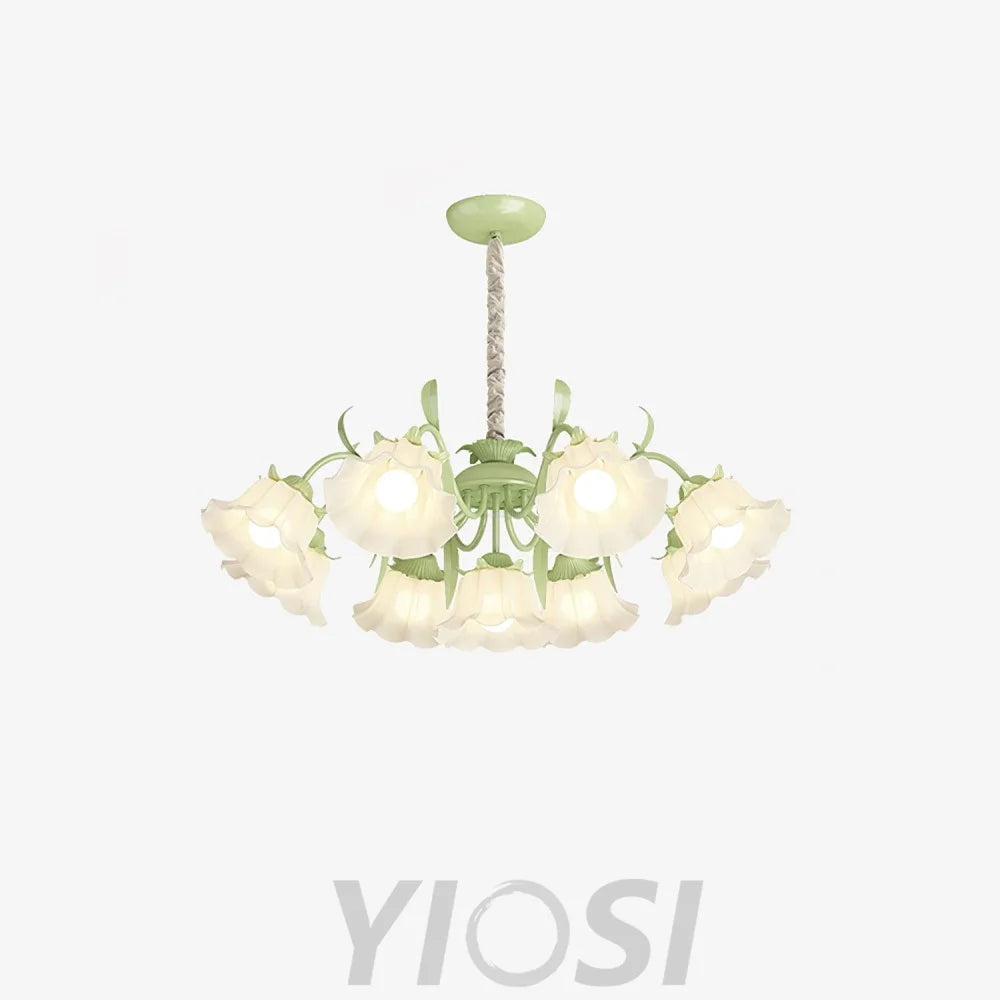 Pastoral Flower Chandelier with 6/9 heads - Lily flower-1-Yiosilamp