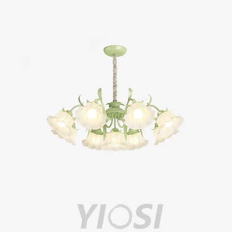 Pastoral Flower Chandelier with 6/9 heads - Lily flower-1-Yiosilamp