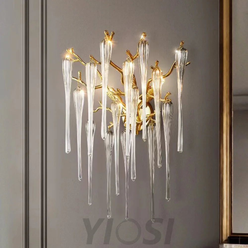 Paula Modern Branch Brass Wall Sconce