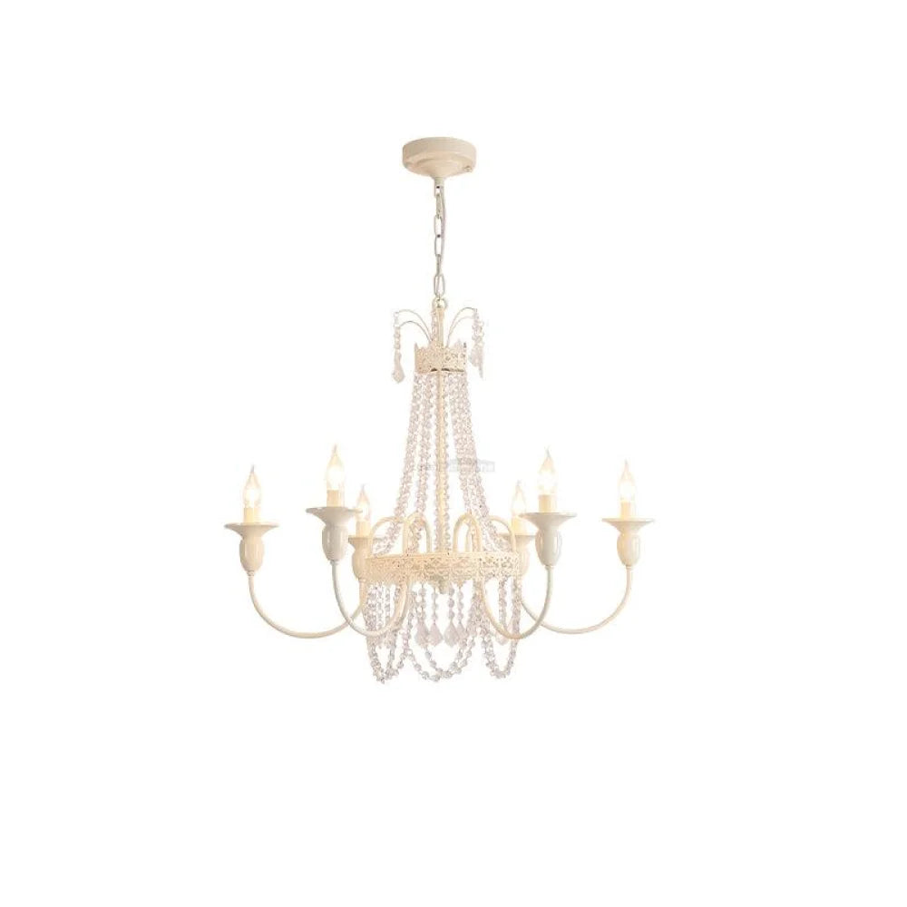 Pavia Chandelier ∅ 19.7″ - White & Clear-1-Yiosilamp