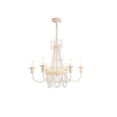 Pavia Chandelier ∅ 19.7″ - White & Clear-1-Yiosilamp