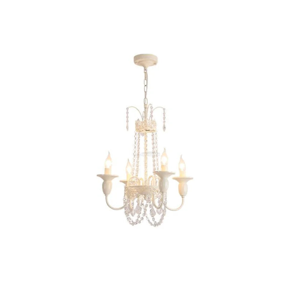 Pavia Chandelier ∅ 19.7″ - White & Clear-1-Yiosilamp
