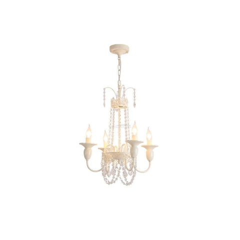 Pavia Chandelier ∅ 19.7″ - White & Clear-1-Yiosilamp