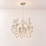 Pear Branch Round Pendant 600 - Silver – lights on