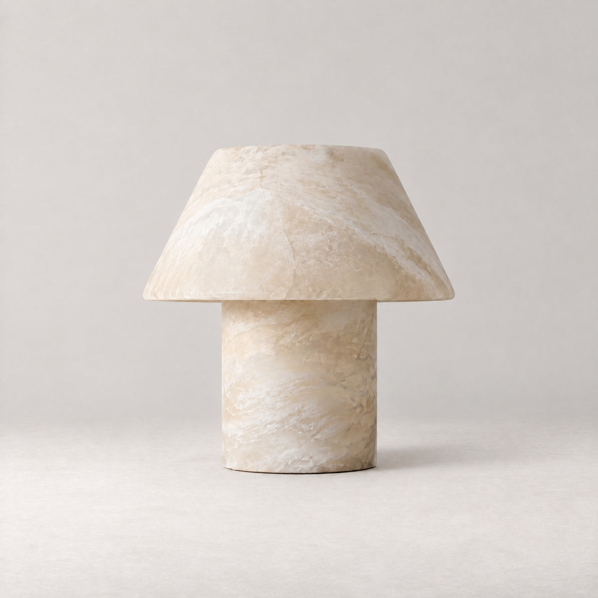 Pearl Modern Alabaster Table Lamp Mushroom – lights off