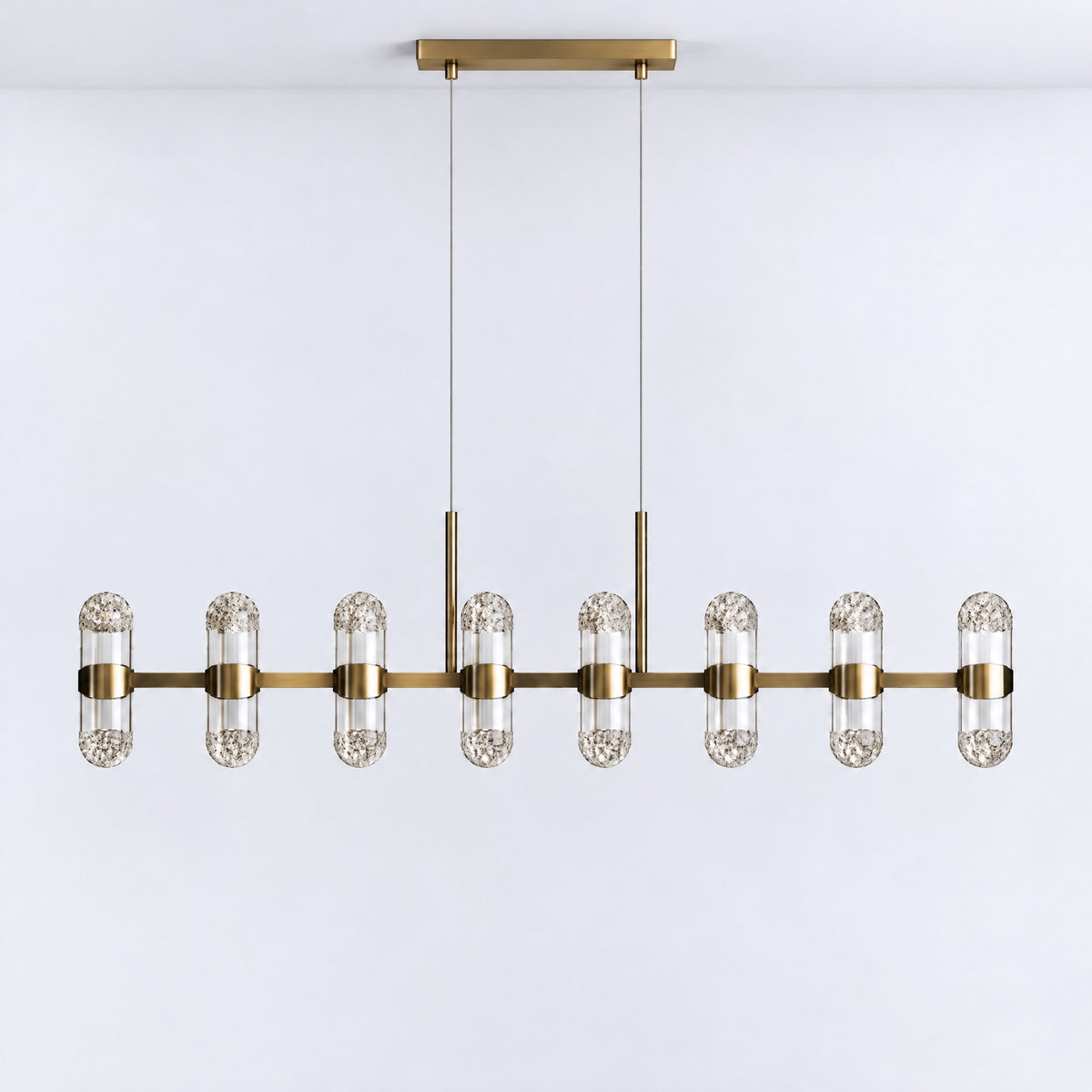 Pearl Net Modern Linear Dining Pendant Light – lights off
