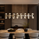 Pearl Net Modern Linear Dining Pendant Light - scene
