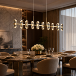Pearl Net Modern Linear Dining Pendant Light - scene
