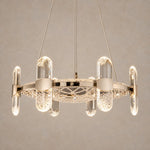 Pearl Net Modern Sculptural Pendant Light on a light warm plaster wall