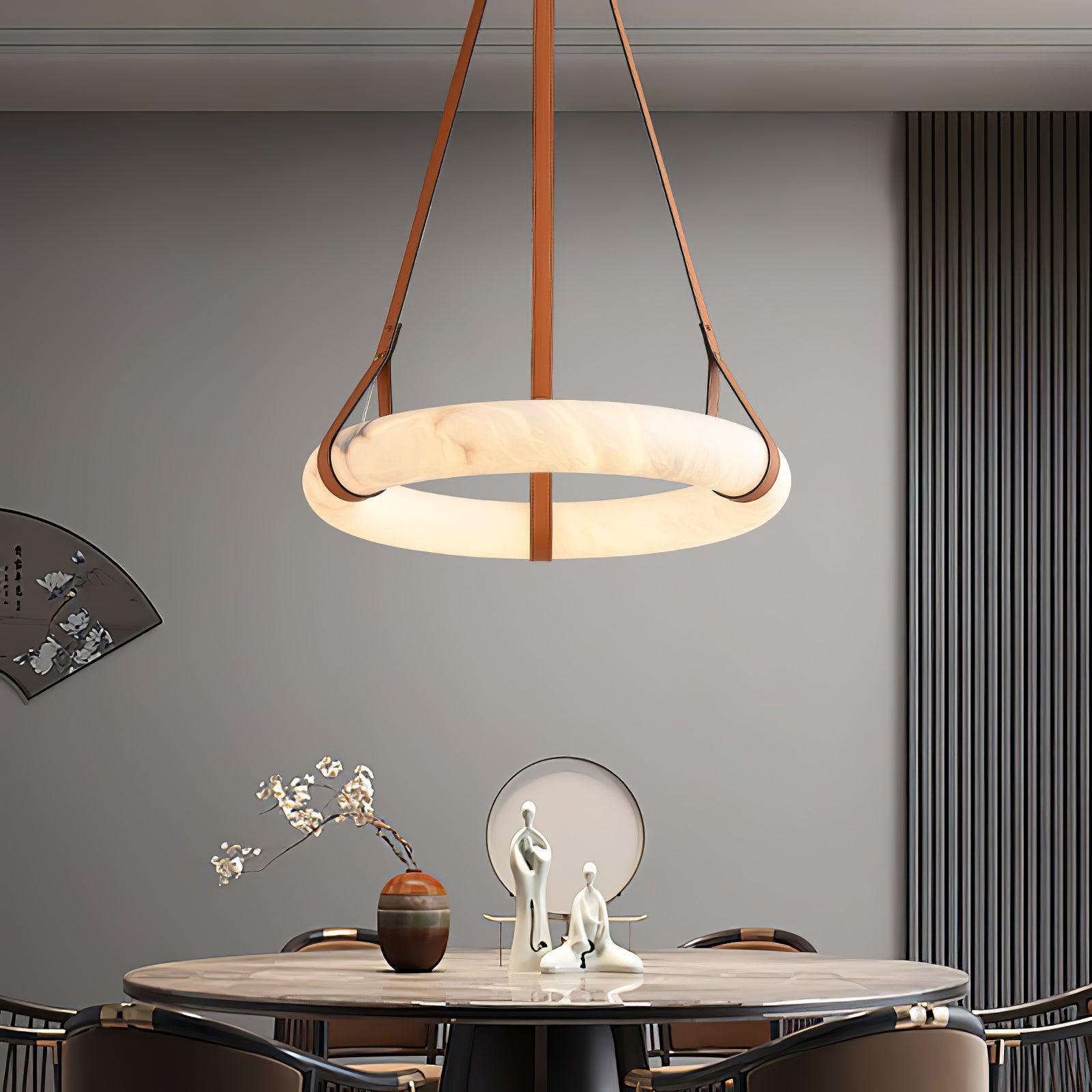 Vakkerlight Oslo Pendant Light B Alabaster Ring Ceiling Fixture