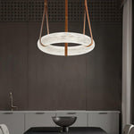 Vakkerlight Oslo Pendant Light B Alabaster Ring Ceiling Fixture