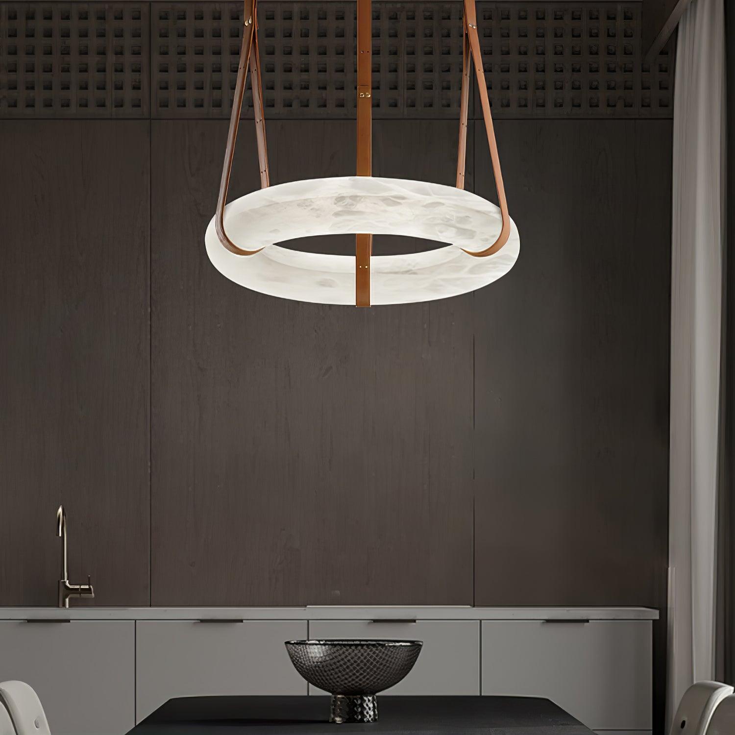 Vakkerlight Oslo Pendant Light B Alabaster Ring Ceiling Fixture