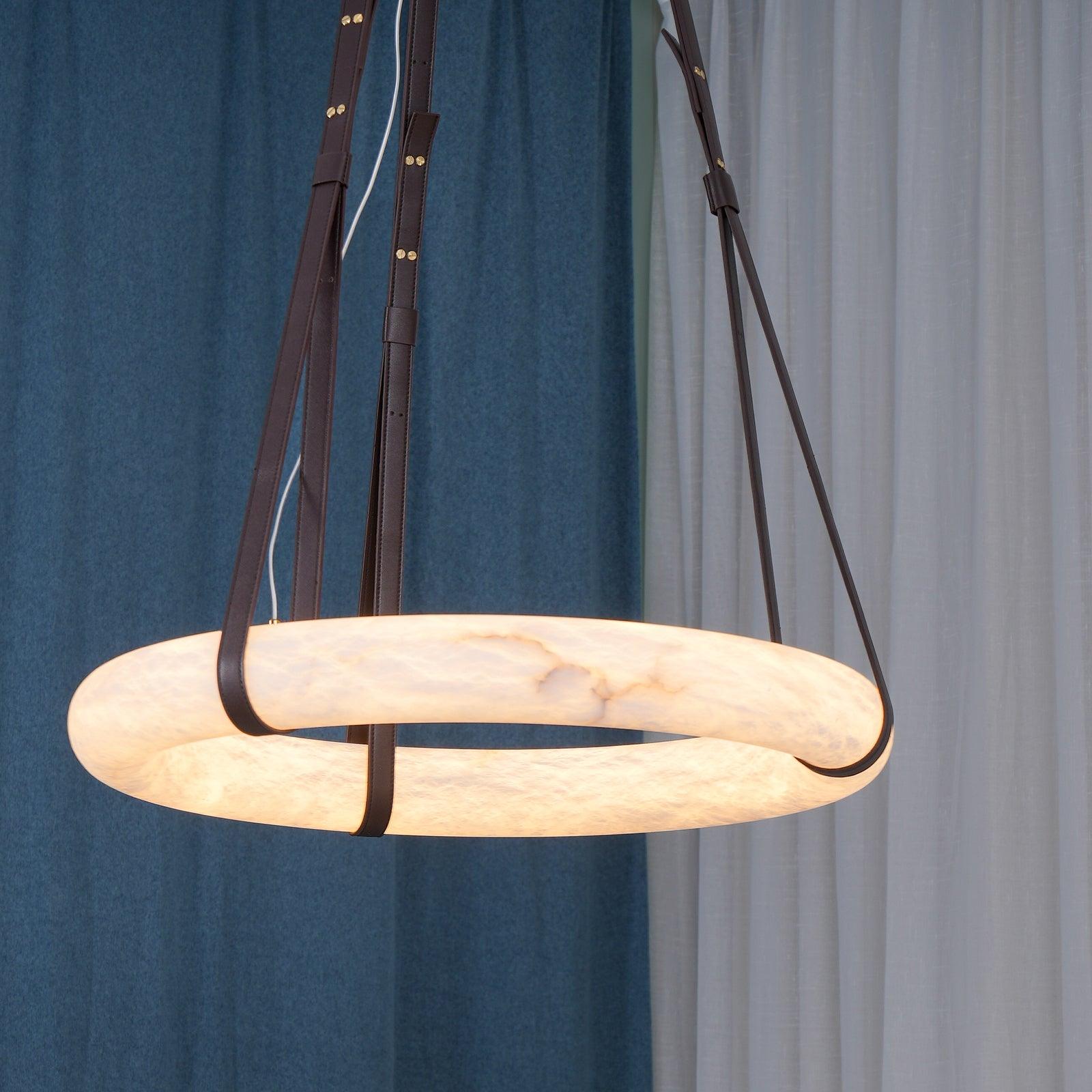 Vakkerlight Oslo Pendant Light B Alabaster Ring Ceiling Fixture