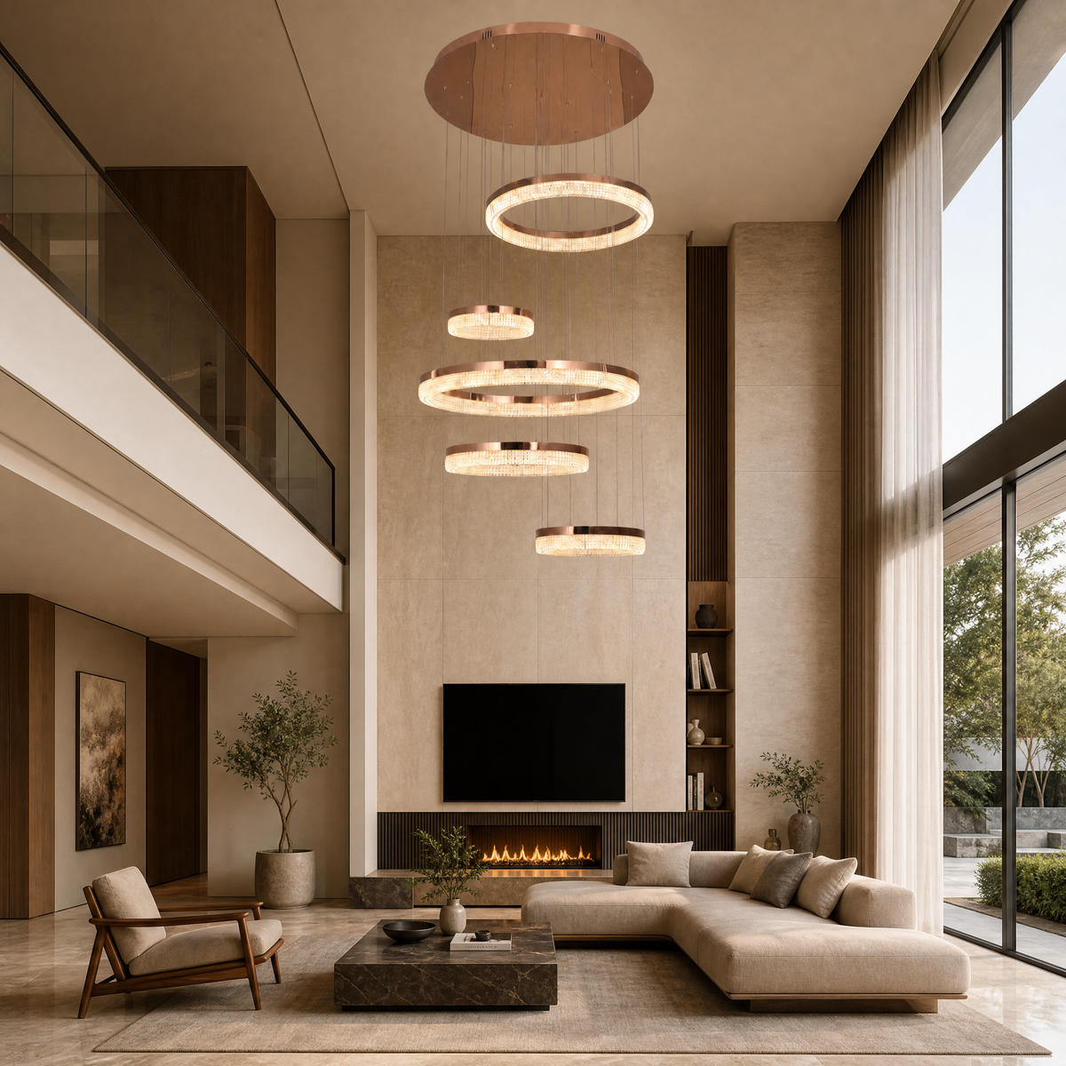 Penombra Ring Cascade Chandelier