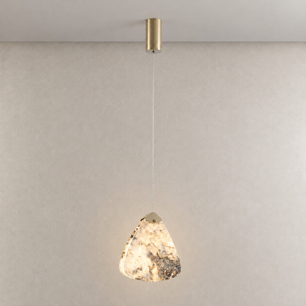 Petra Modern Gold Natural Stone Pendant Light