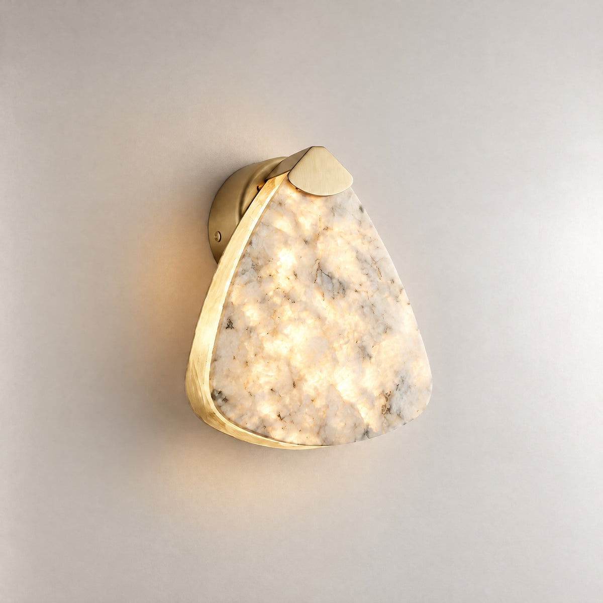 Petra Modern Gold Natural Stone Wall Sconce