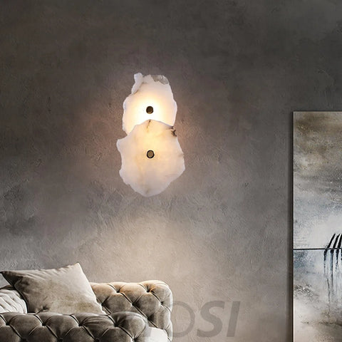 Petra Wall Sconce Alabaster - Alabaster, Alabaster Wall Lamp-1-Yiosilamp