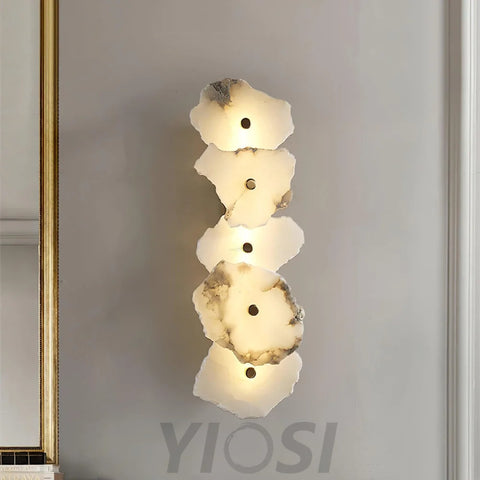 Petra Wall Sconce Alabaster - Alabaster, Alabaster Wall Lamp-1-Yiosilamp