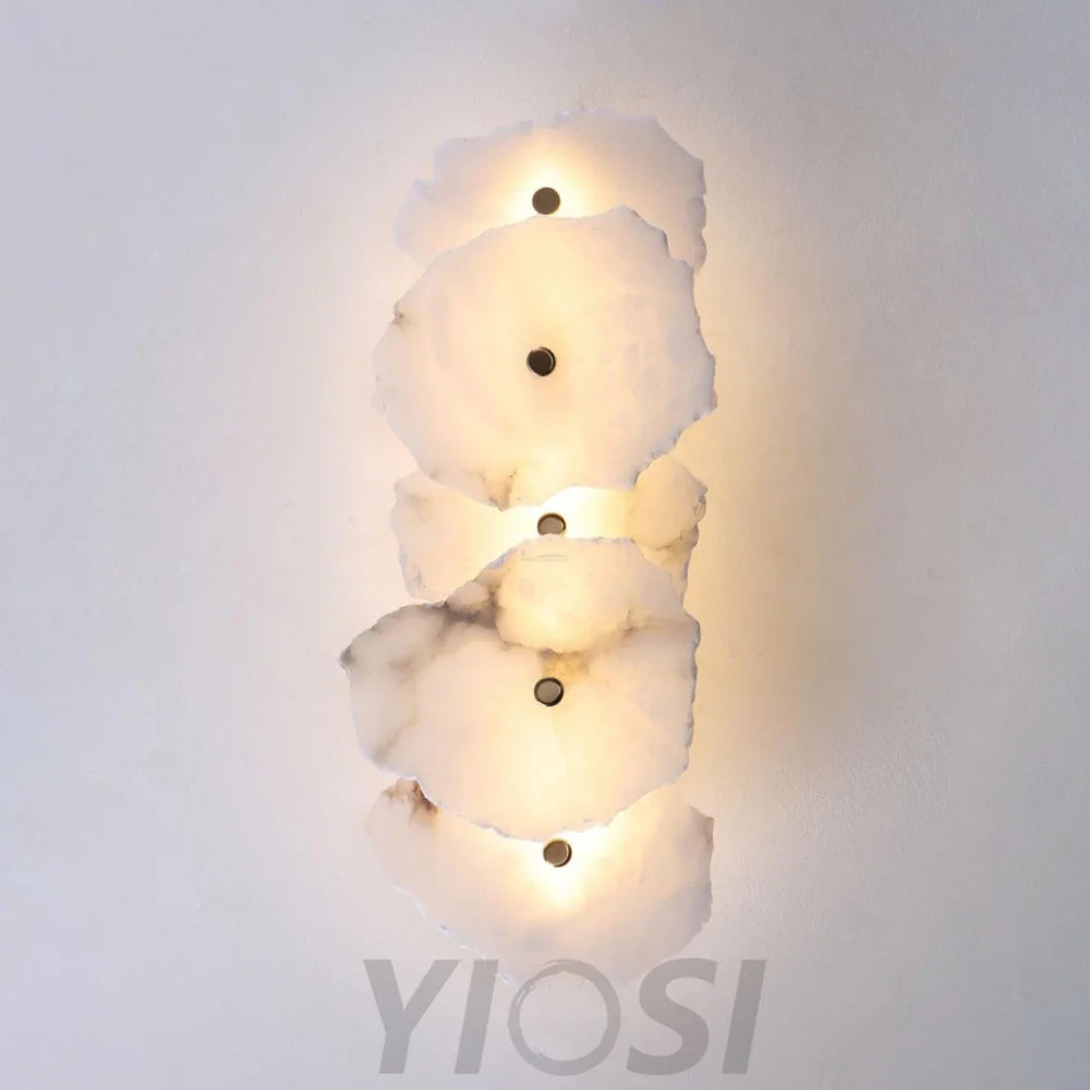 Petra Wall Sconce Alabaster - Alabaster, Alabaster Wall Lamp-1-Yiosilamp