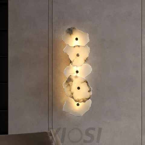 Petra Wall Sconce Alabaster - Alabaster, Alabaster Wall Lamp-1-Yiosilamp