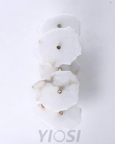 Petra Wall Sconce Alabaster - Alabaster, Alabaster Wall Lamp-1-Yiosilamp