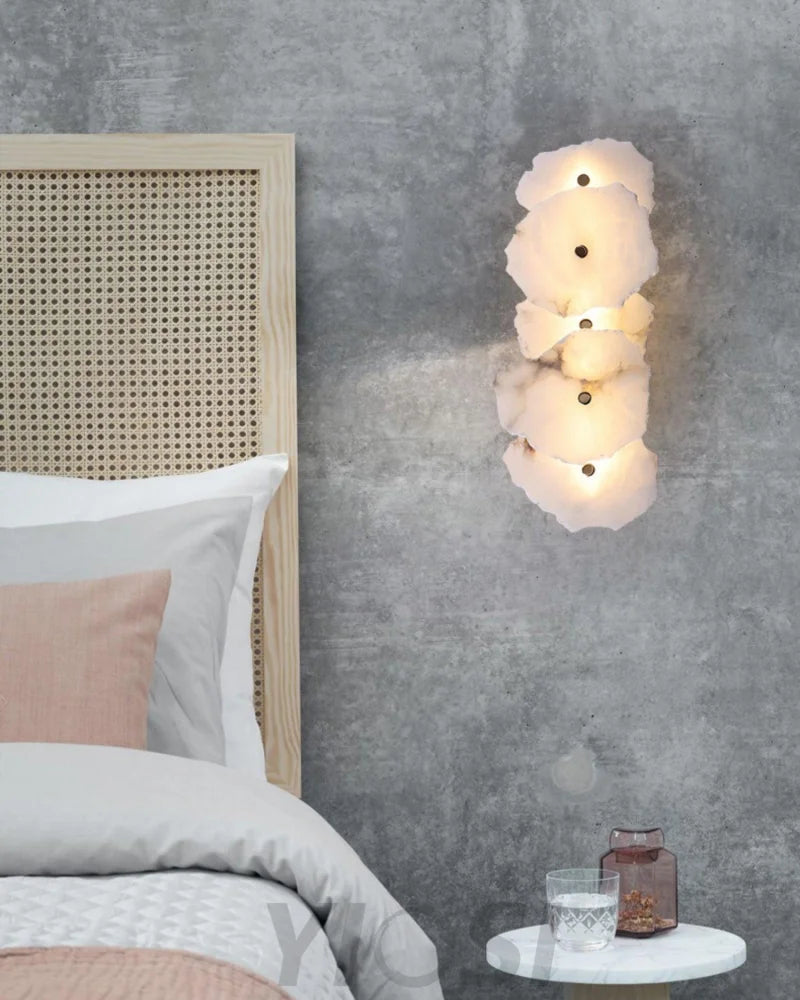 Petra Wall Sconce Alabaster - Alabaster, Alabaster Wall Lamp-1-Yiosilamp