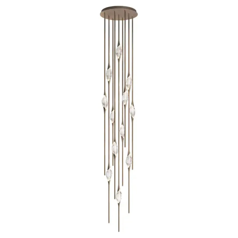 Pezzo Crystal Chandelier 21’’H Bronze