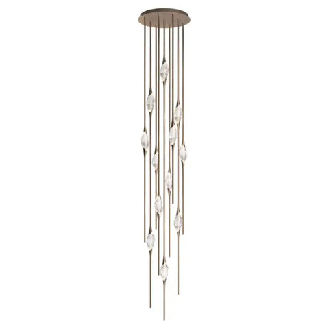 Pezzo Crystal Chandelier 21’’H Bronze