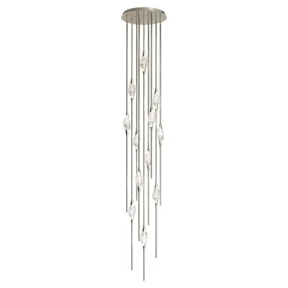 Pezzo Crystal Chandelier 21’’H Nickel