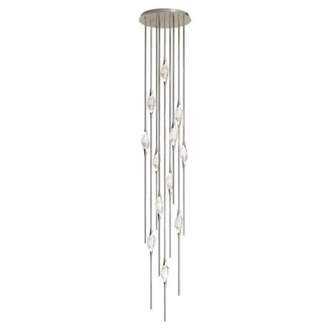 Pezzo Crystal Chandelier 21’’H Nickel