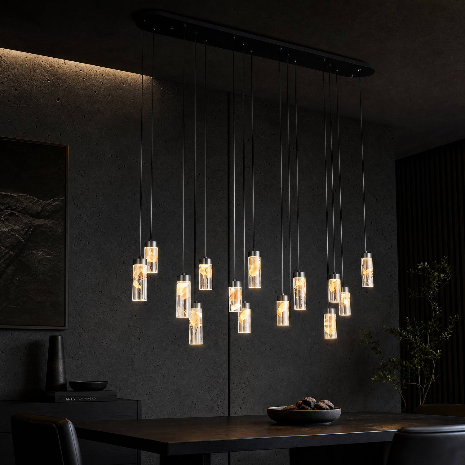 Phoenix Tree Modern Linear Dining Pendant Light - main