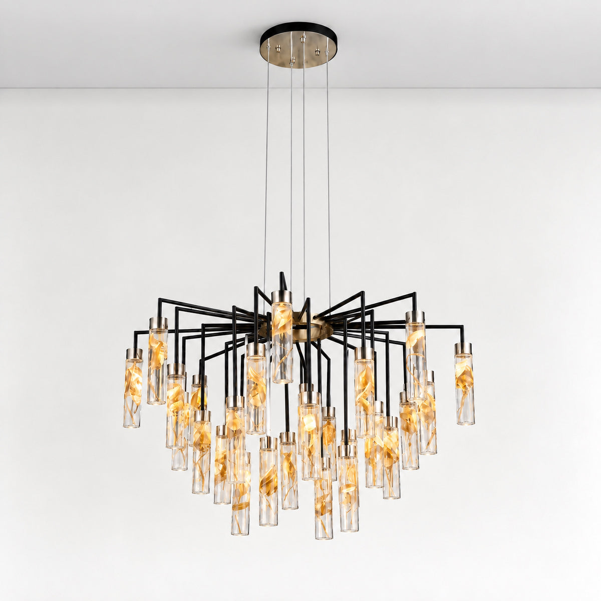 Phoenix Tree Modern Sculptural Ring Chandelier
