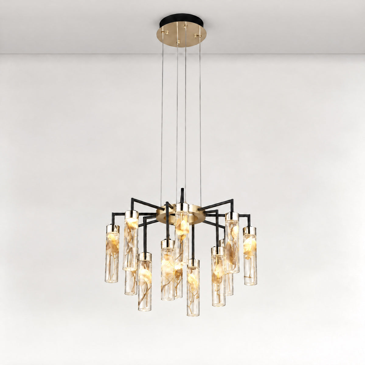 Phoenix Tree Modern Sculptural Ring Chandelier