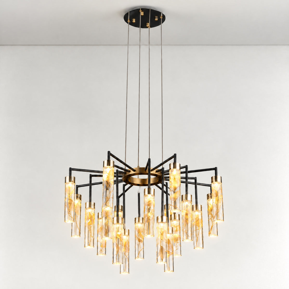 Phoenix Tree Modern Sculptural Ring Chandelier